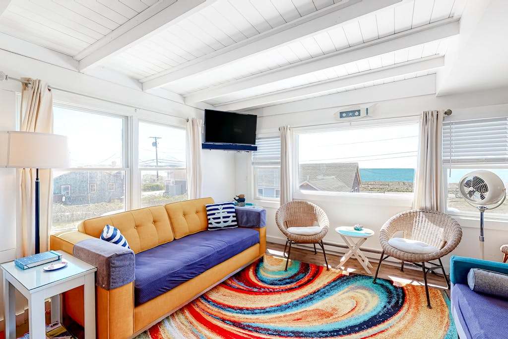 Fresh Oceanfront Cottage with Free WiFi, Private Beach Access, Deck, & Partial AC