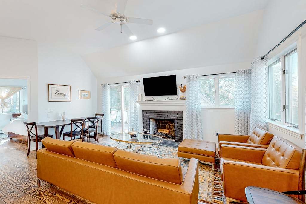 Expansive, dog-friendly home with sauna, decks & great location