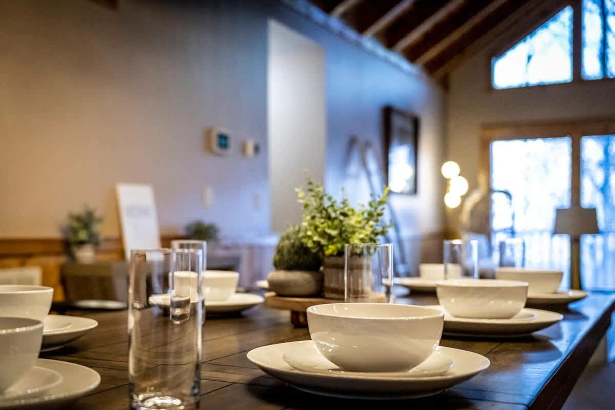 Gather around the stylish table for memorable meals and laughter!