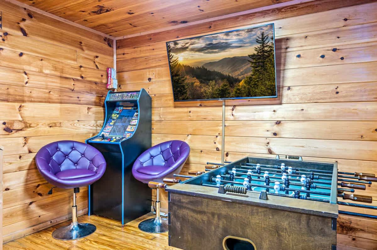 Enjoy game nights with foosball and arcade fun.
