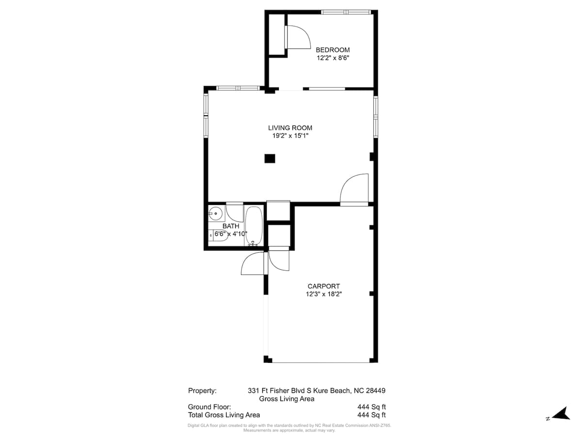 Lower-level layout of the home.