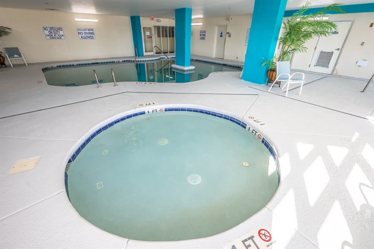 - Indoor kiddie pool designed for younger guests   - Safe shallow water with bright clean finishes   - Perfect for family stays with small children