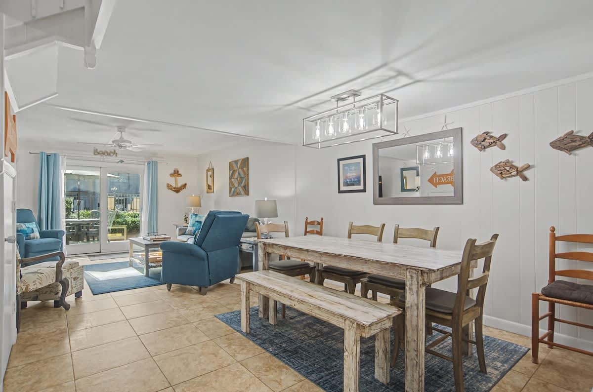 Gather around your coastal-themed dining table where beach memories are made over shared meals and laughter.