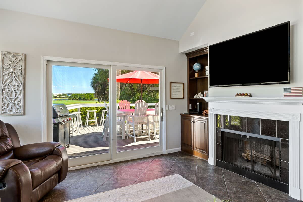 Living Area with Access to Pool Deck
