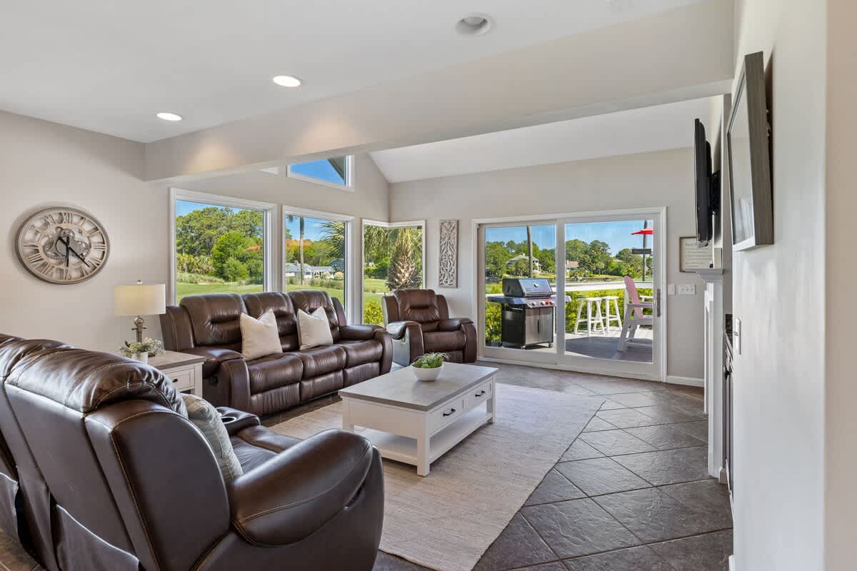 Living Area with Access to Pool Deck