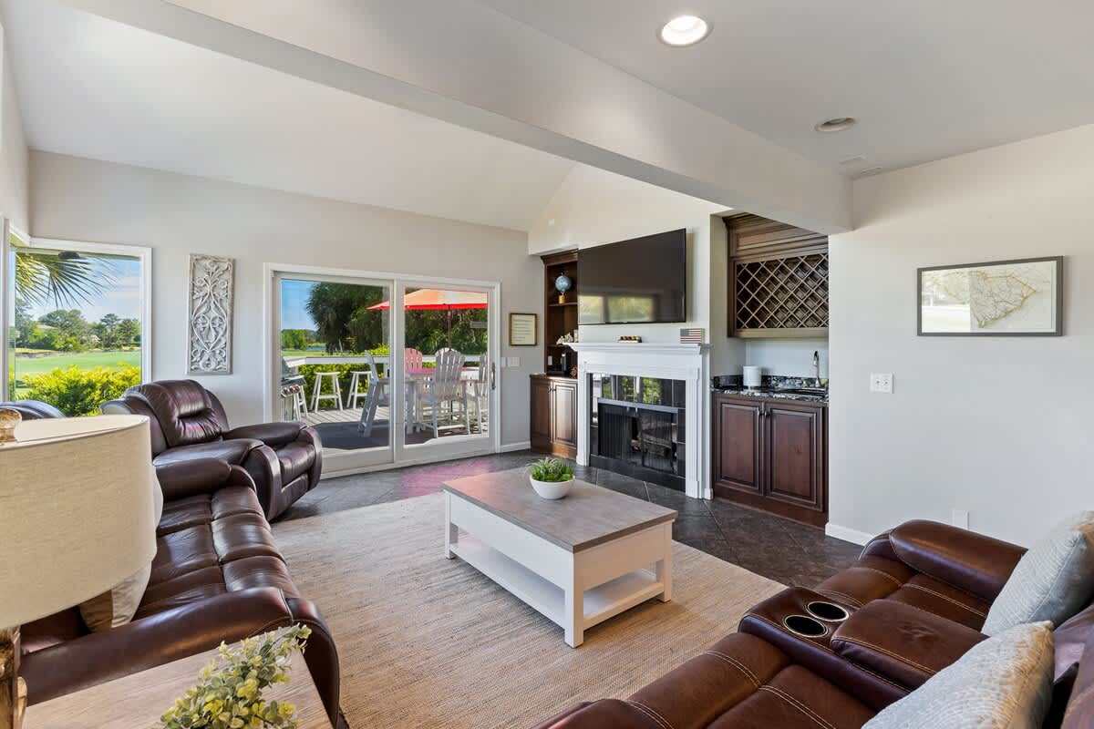 Living Area with Access to Pool Deck