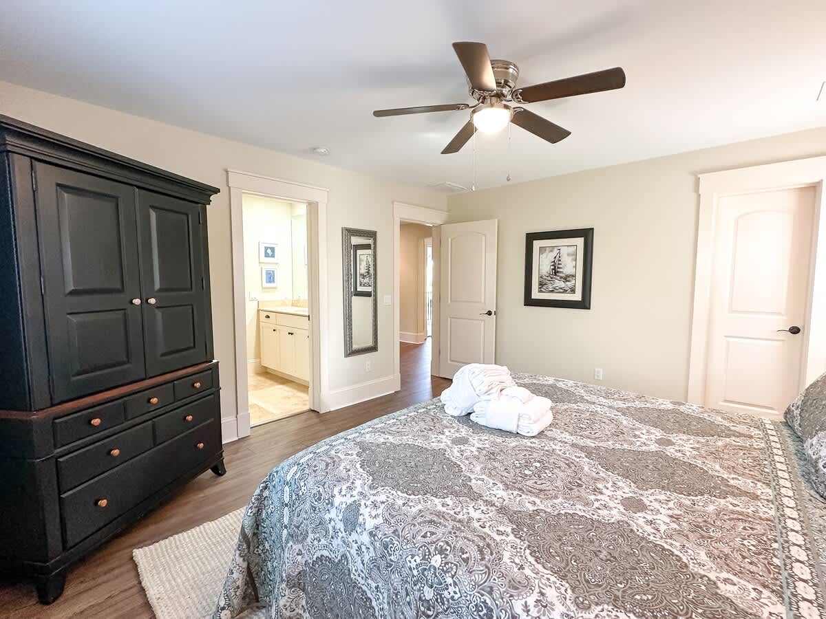 Upstairs King Suite #1 with Connecting Bath with King Suite #2