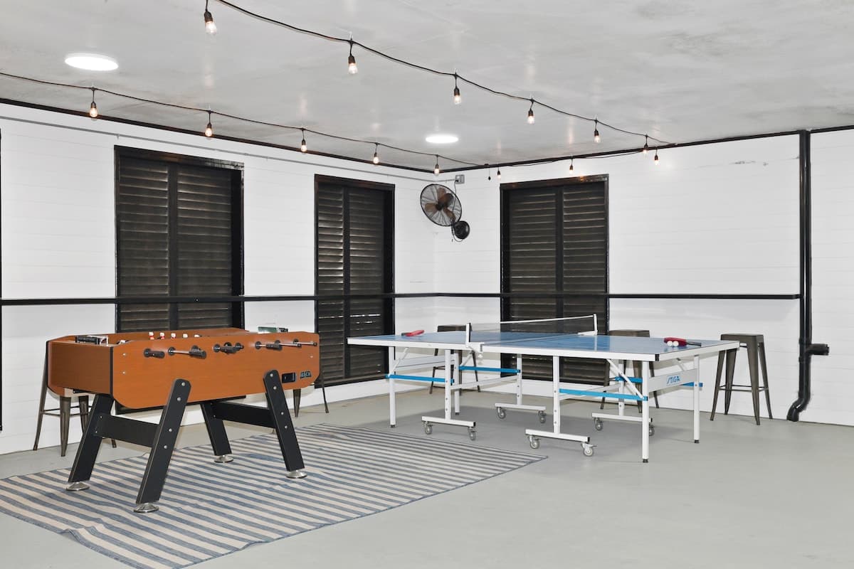 Game Room in the Garage