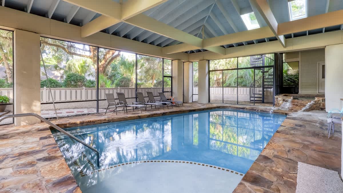 Screened in Pool and Spa Area with Grill Area (Pool and spa heat can be added for an additional cost)