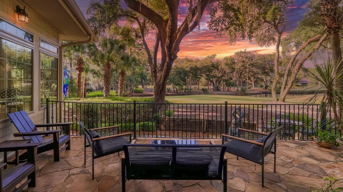 Raised Patio with View of 14th Hole on Harbour Town Golf Links