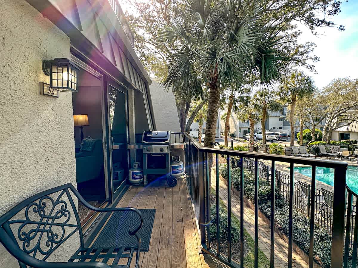 Grill on Balcony from Living Area
