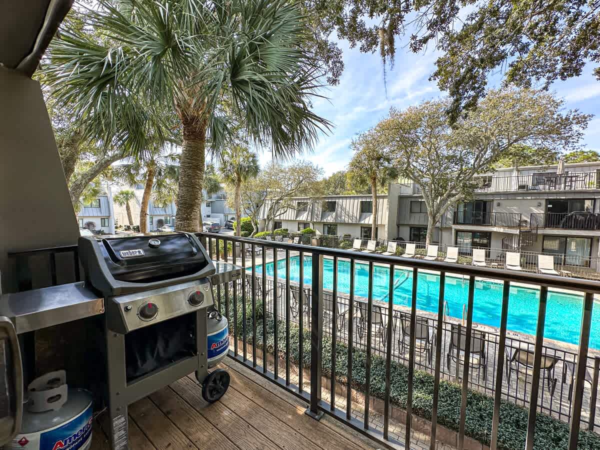 Grill on Balcony from Living Area