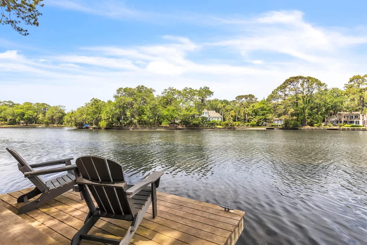 Waterfront Dock on Palmetto Dunes Lagoon