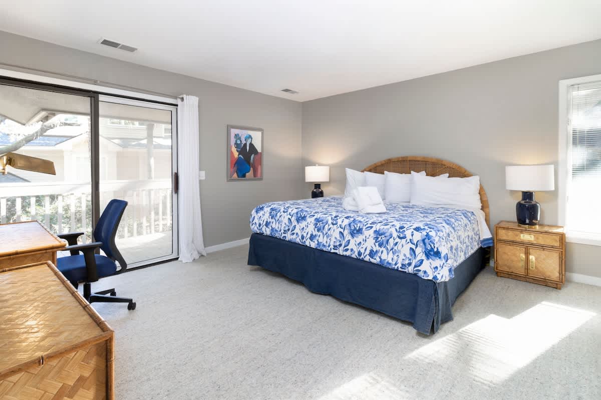Primary Suite with King Bed and Access to Patio