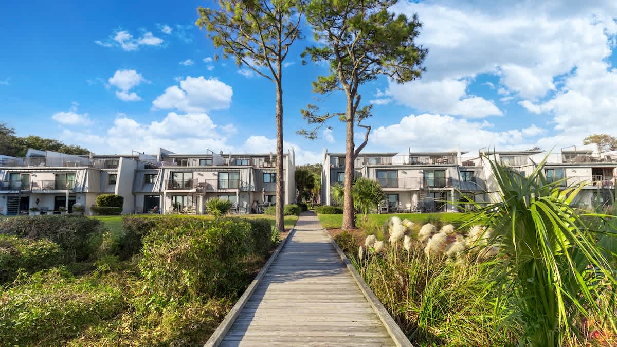 Ocean Club Exterior from Beach Path