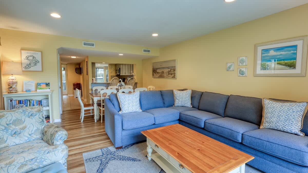 Living Area with Golf Course Views
