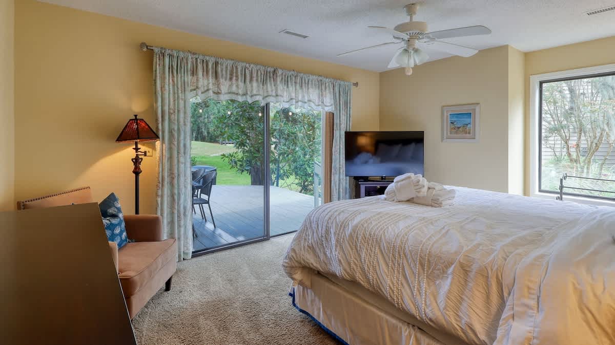 Downstairs Primary Suite with Golf Course Views