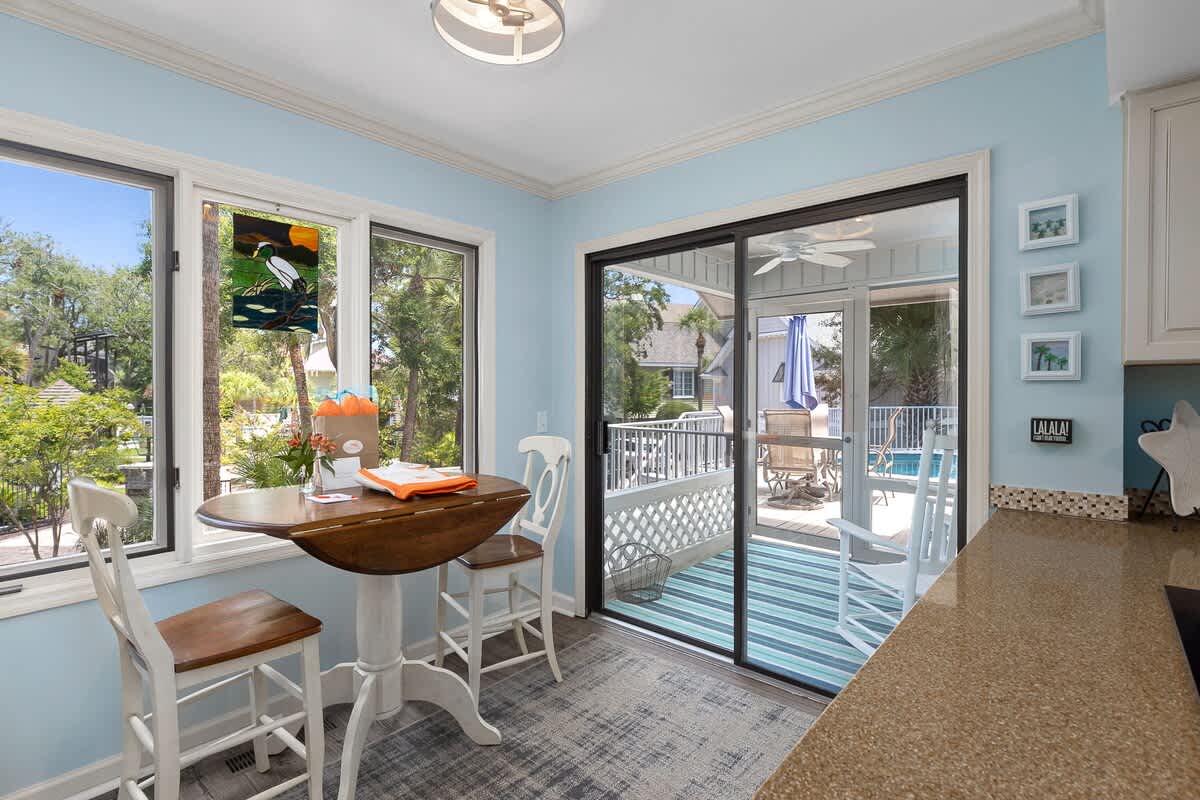 Breakfast Nook and Screend Porch Off of Kitchen