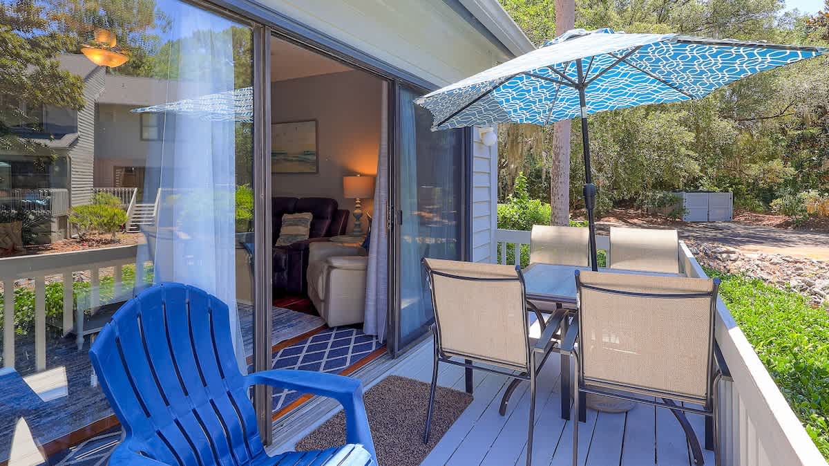Porch with Lagoon Views and Private Charcoal Grill