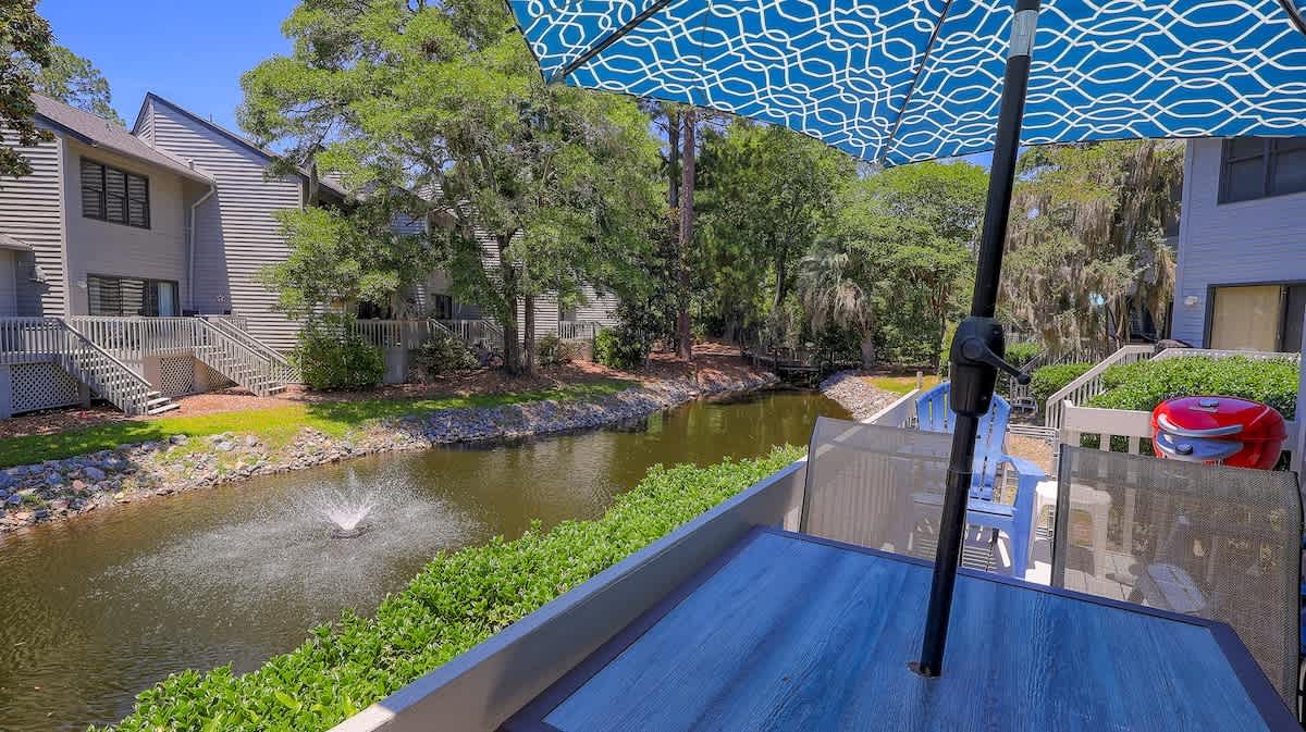 Porch with Lagoon Views and Private Charcoal Grill