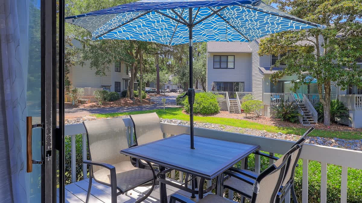 Porch with Lagoon Views and Private Charcoal Grill
