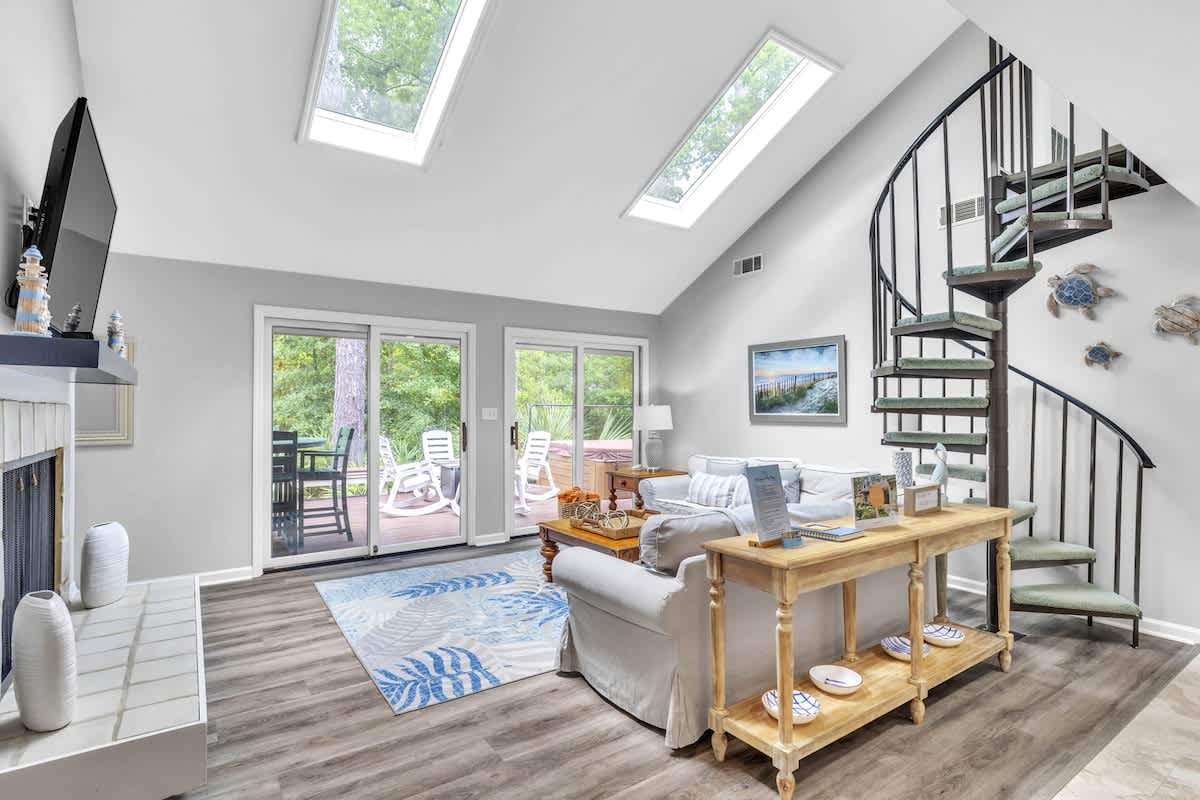 Open Living Space with Deck Access