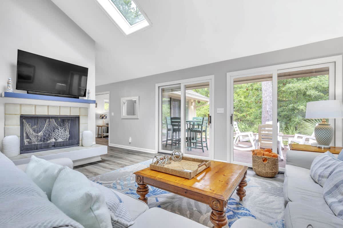Open Living Space with Deck Access