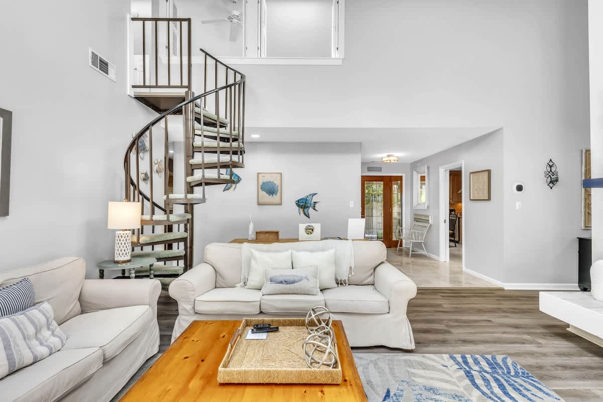 Open Living Space with Deck Access