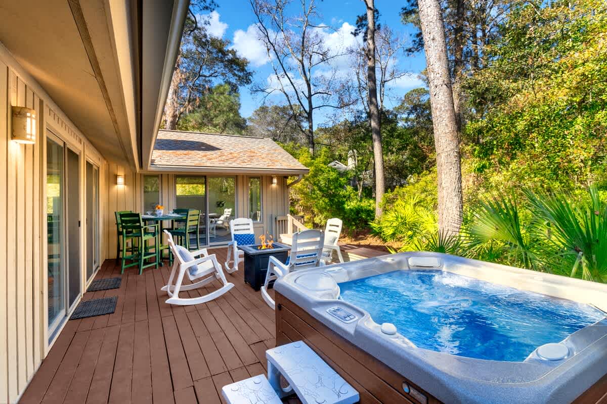 Private Deck with Hot Tub