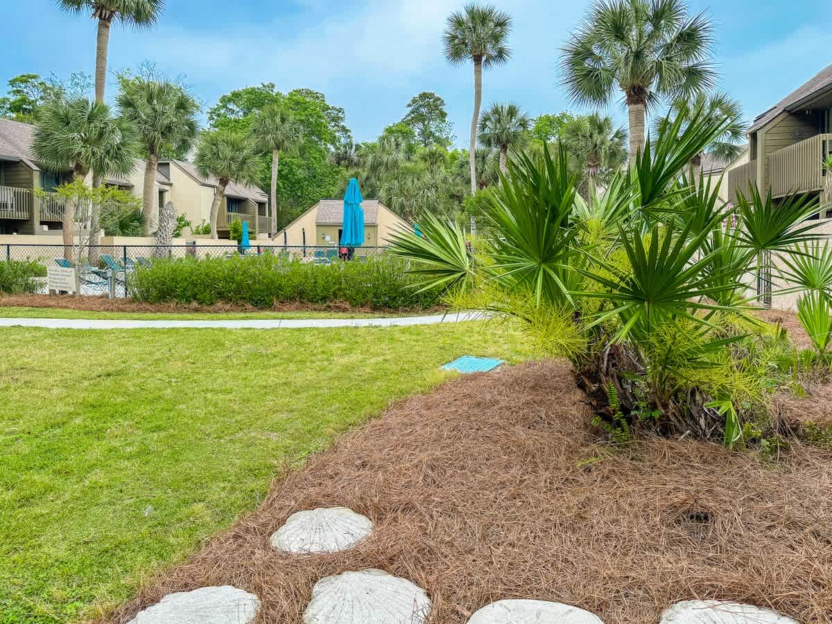 Walkway to Pool from Private Courtyard
