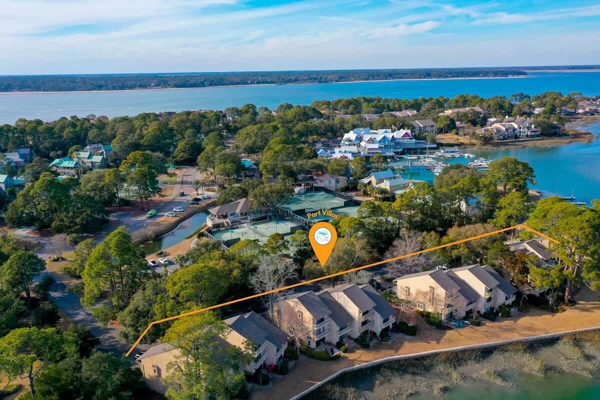 Aerial of Port Villas