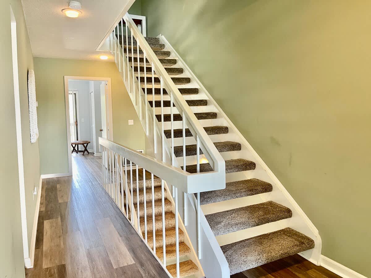 2nd Floor Hall with Stairs Towards 3rd Floor Rooms