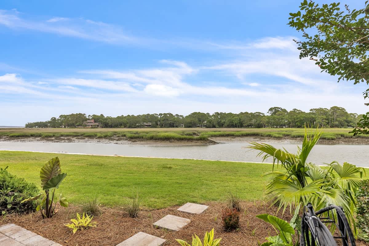 Steps to Braddock Cove from Patio