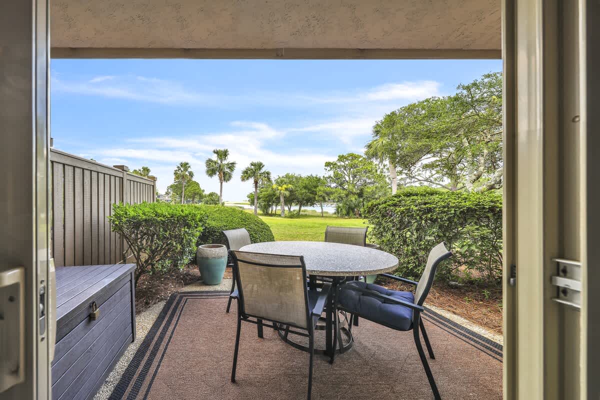 Private Patio with Views of Braddock Cove