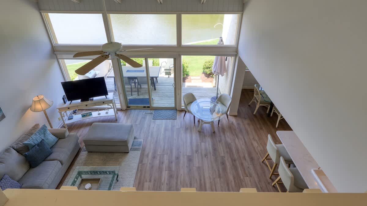 Upstairs Landing and View of Living Area