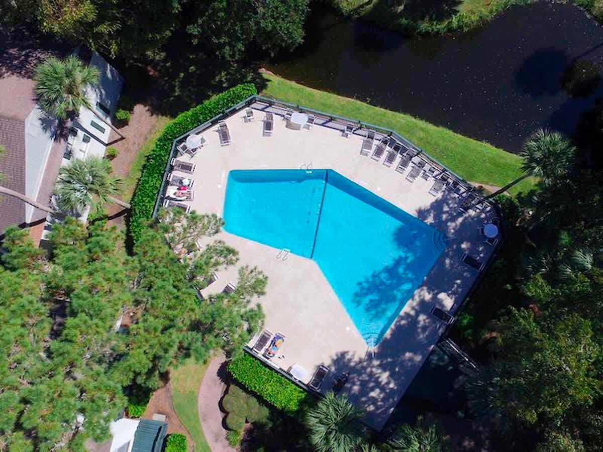 Aerial of Beachwalk Community Pool