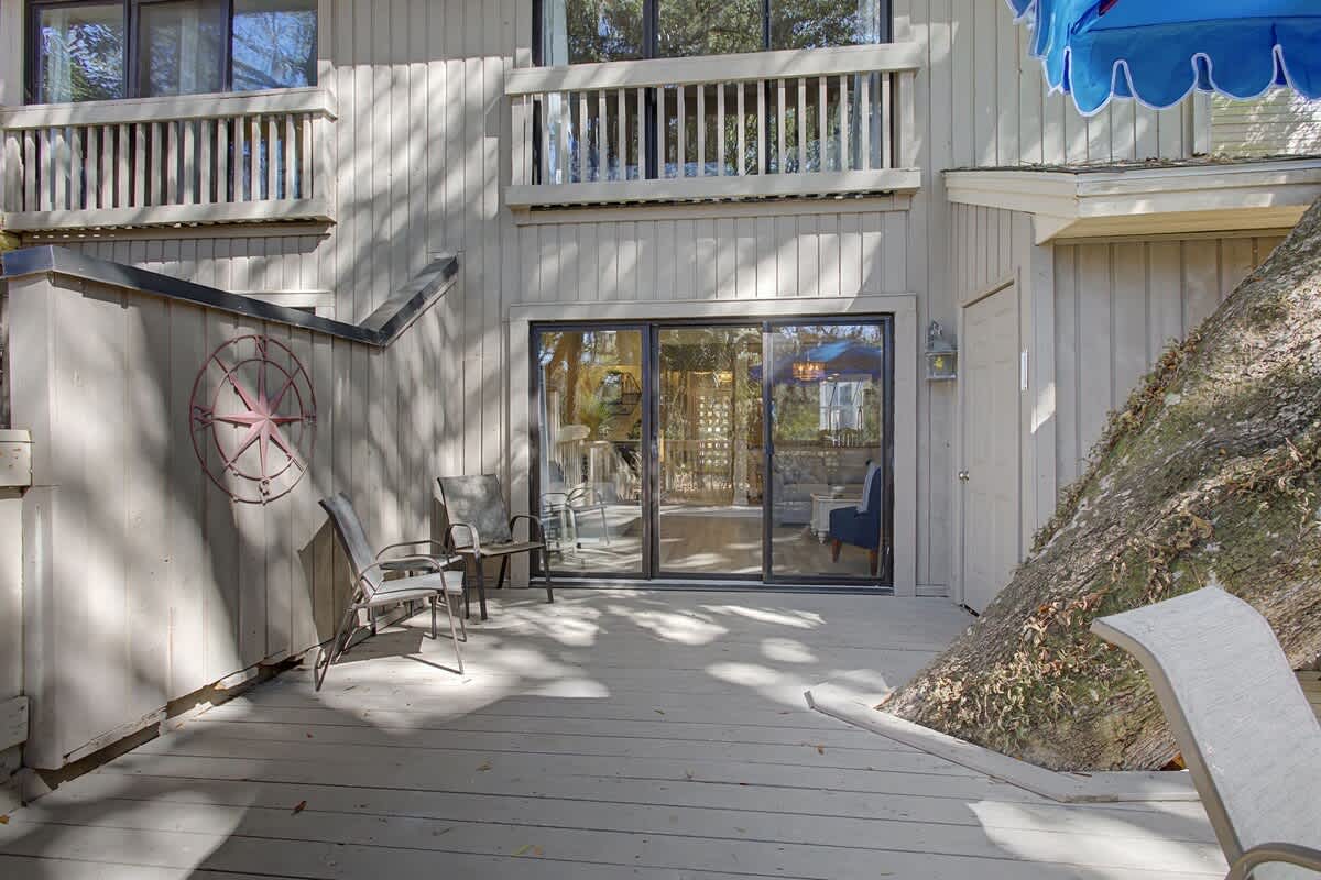 Your private deck offers the perfect spot to unwind with morning coffee or evening relaxation in the gentle sunlight.