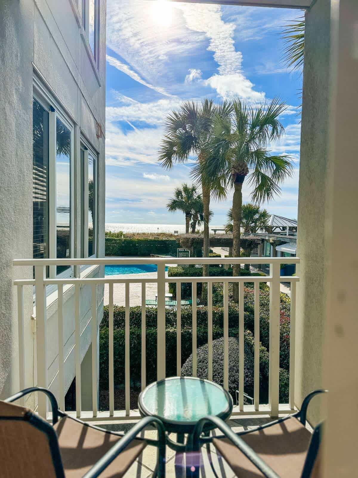 Balcony Overlooking Pool with Ocean View