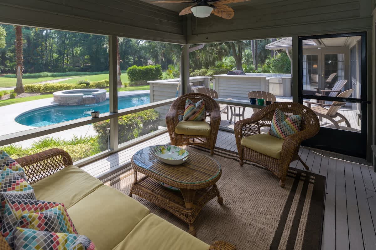 Enclosed Patio Off of Den