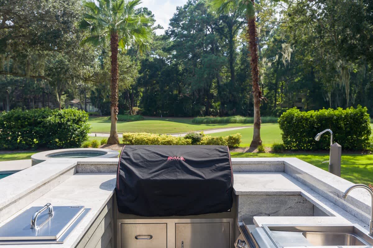 Grill in Outdoor Kitchen