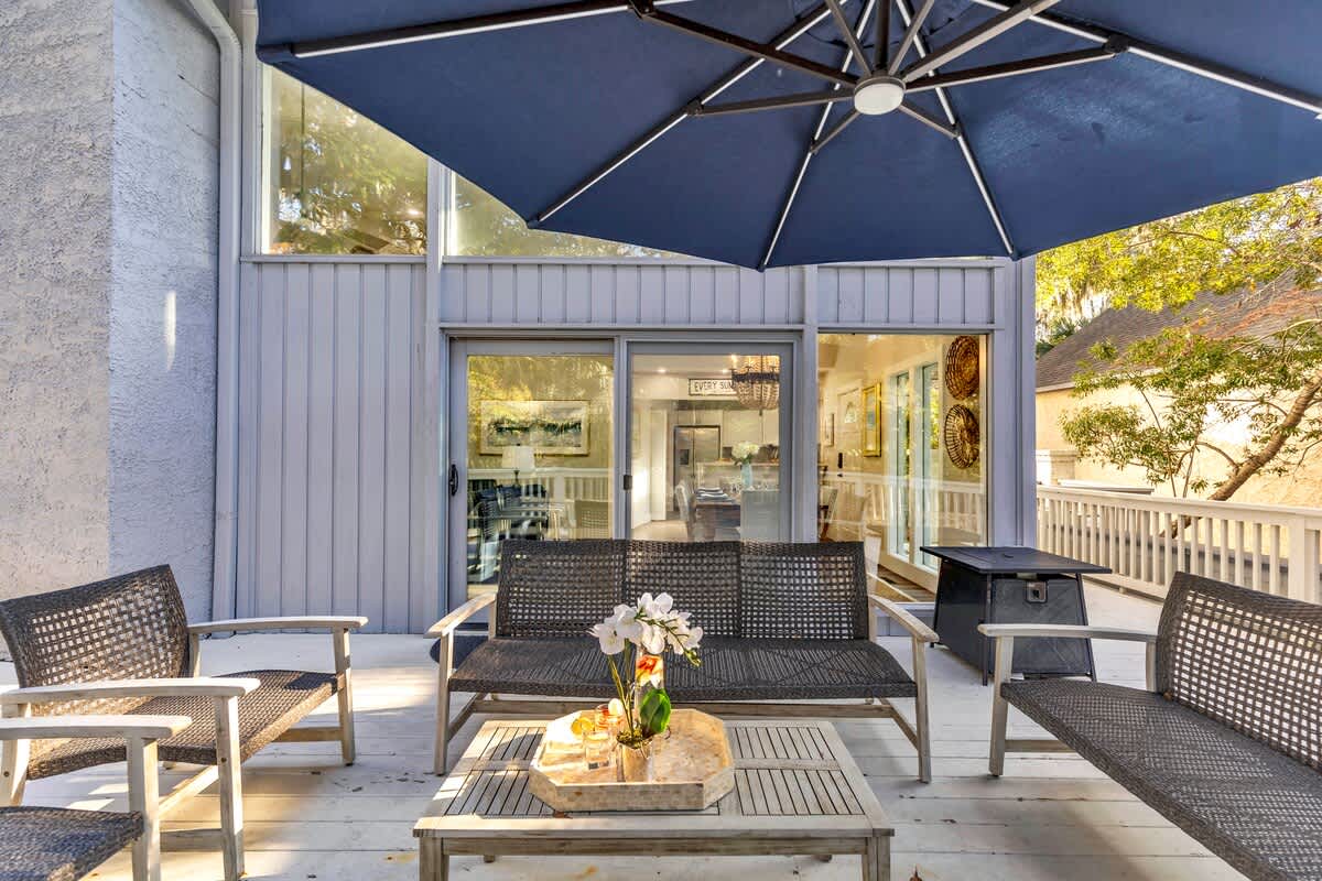 Outdoor Deck with Access to Multiple Gathering Areas