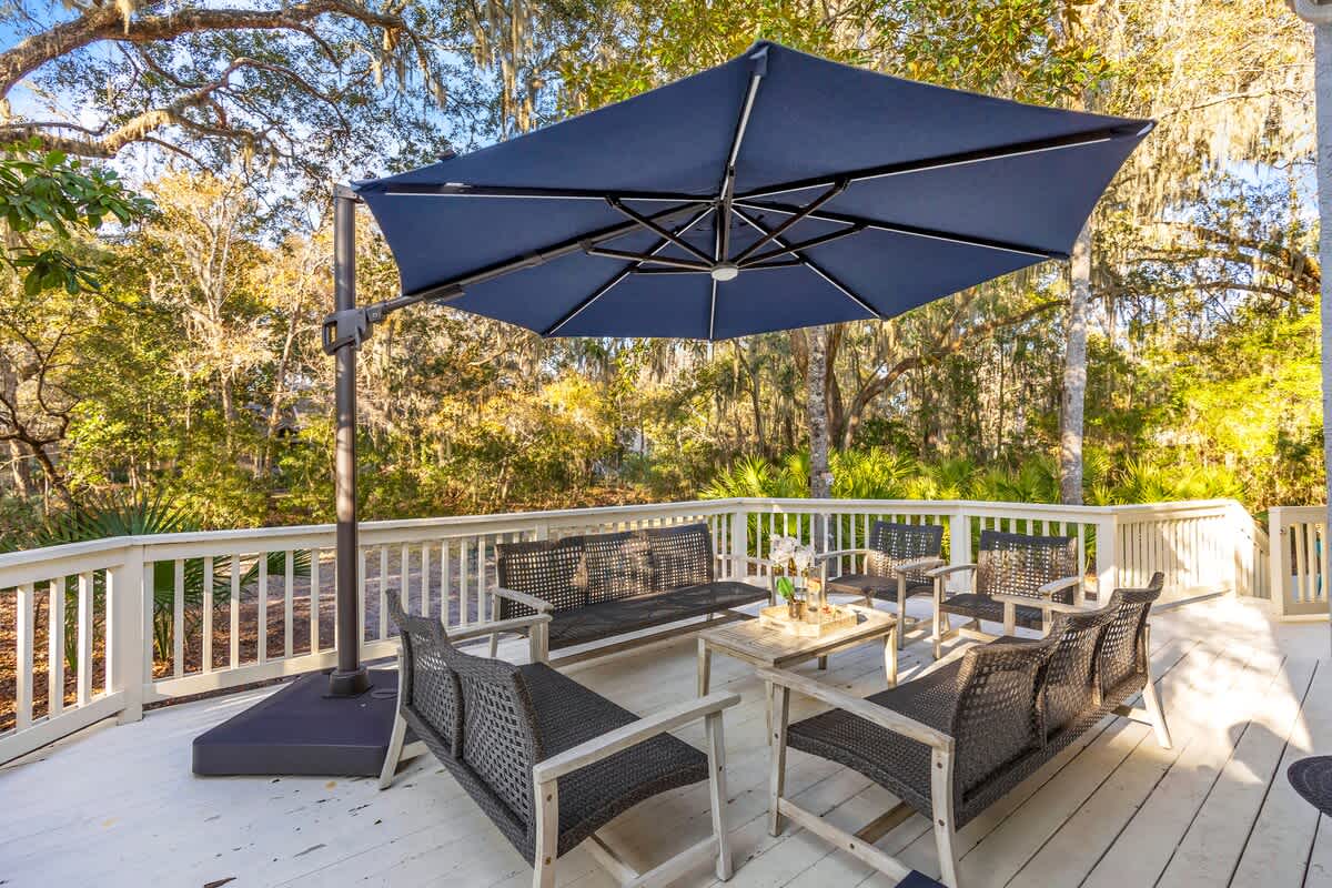 Outdoor Deck with Access to Multiple Gathering Areas