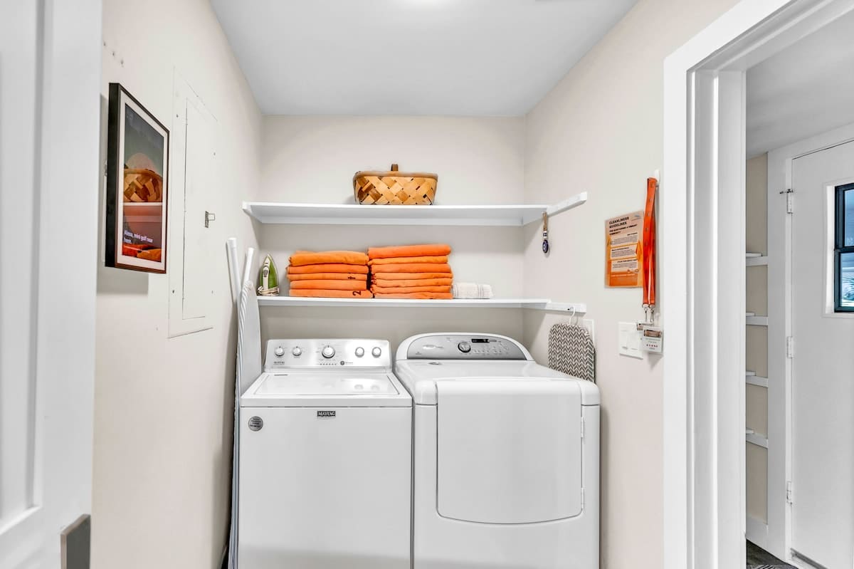 Laundry Room with Storage and Fridge