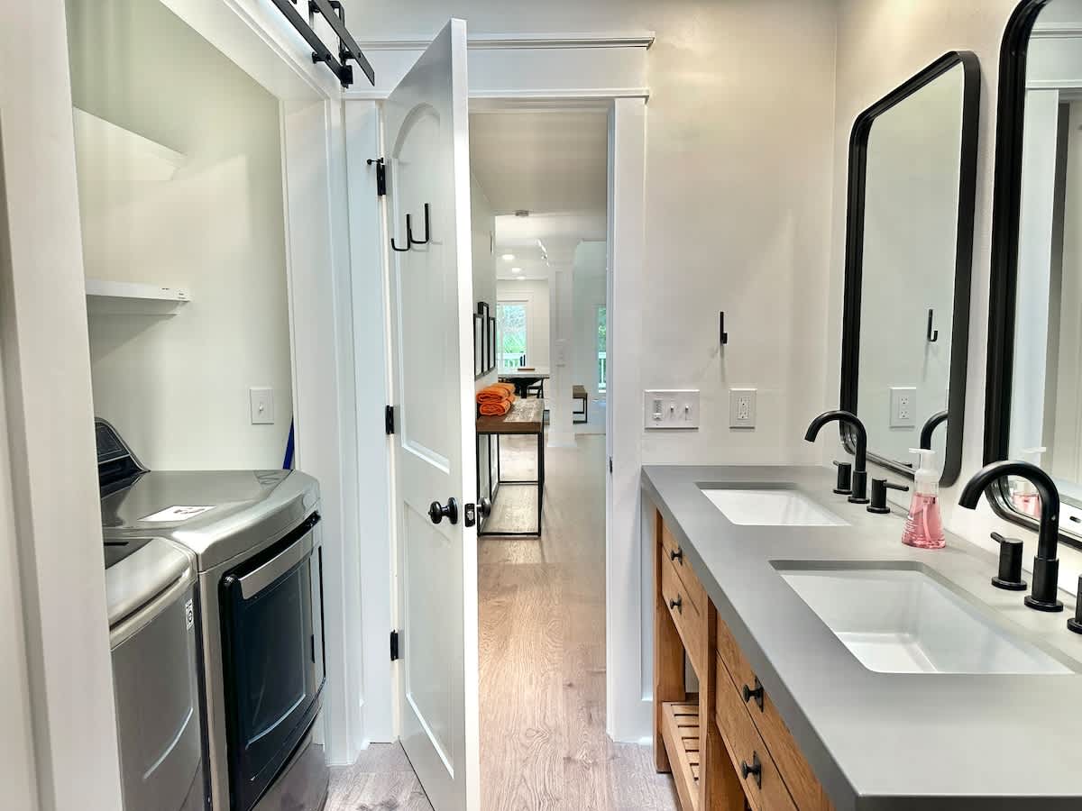 Guest Bathroom with Laundry