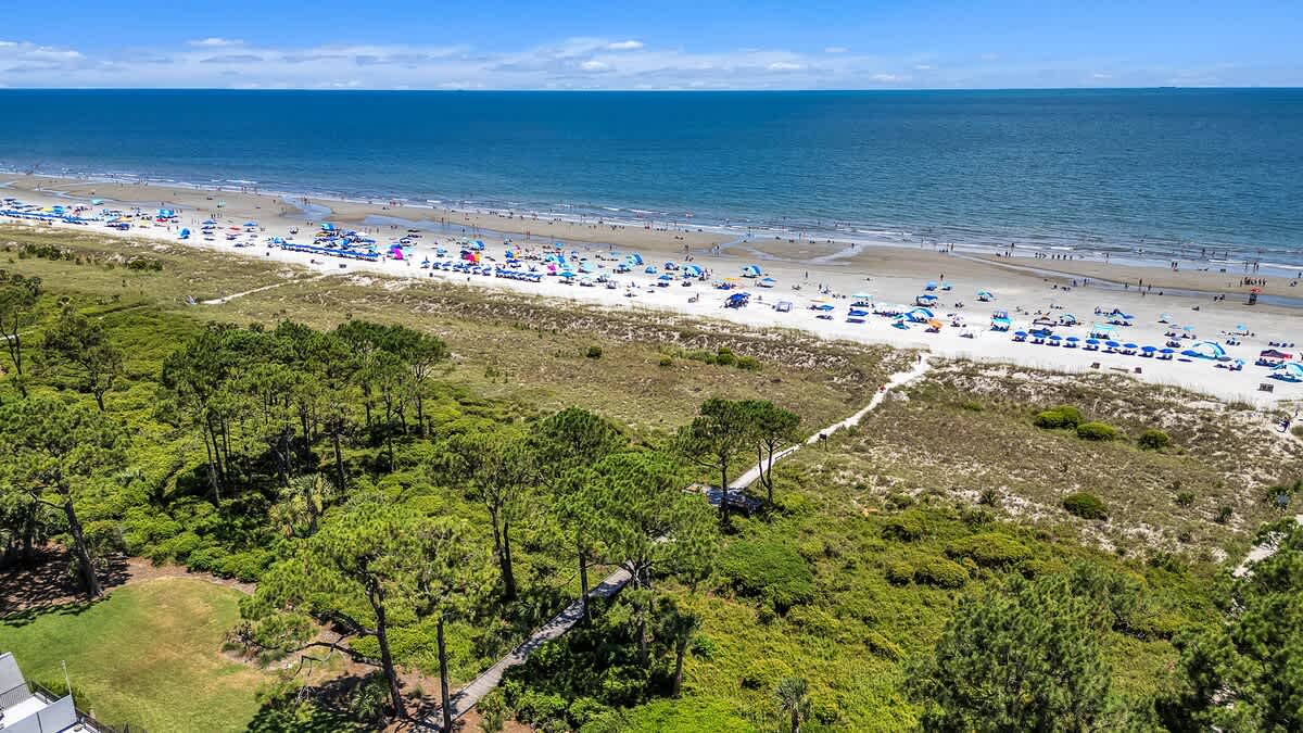 Aerial Above Hilton Head Beach Villas