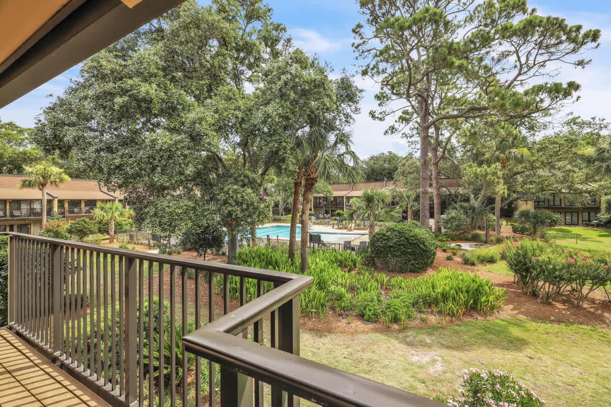 Private Patio with View of Community Pool
