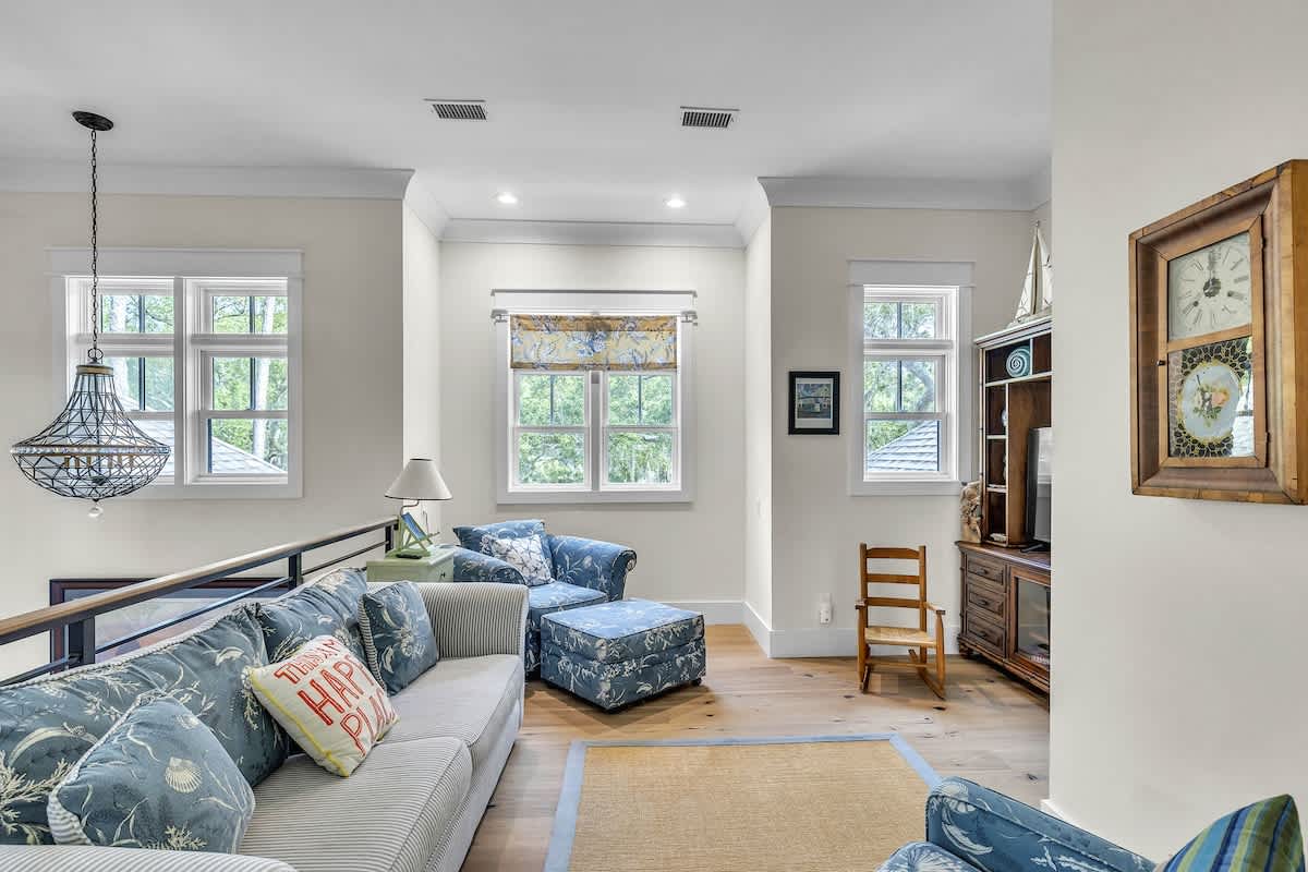Upstairs Landing with 2nd Living Space and Three Bedrooms