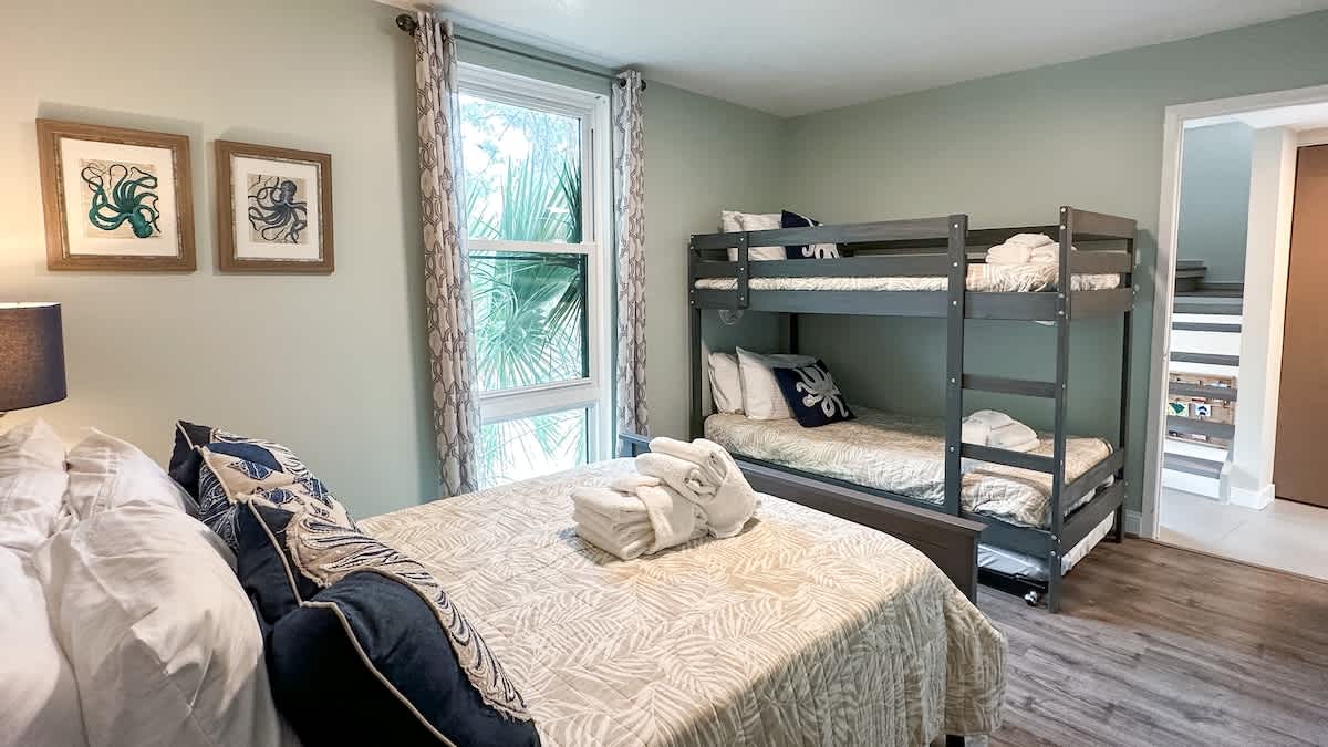2nd Floor Guest Room (Twin Over Twin Bunk and Queen Bed)