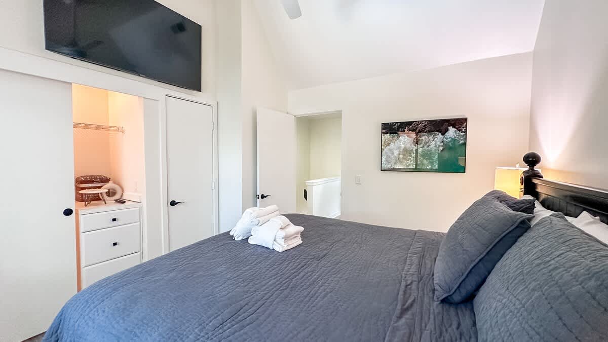 Primary Bedroom with Pool View