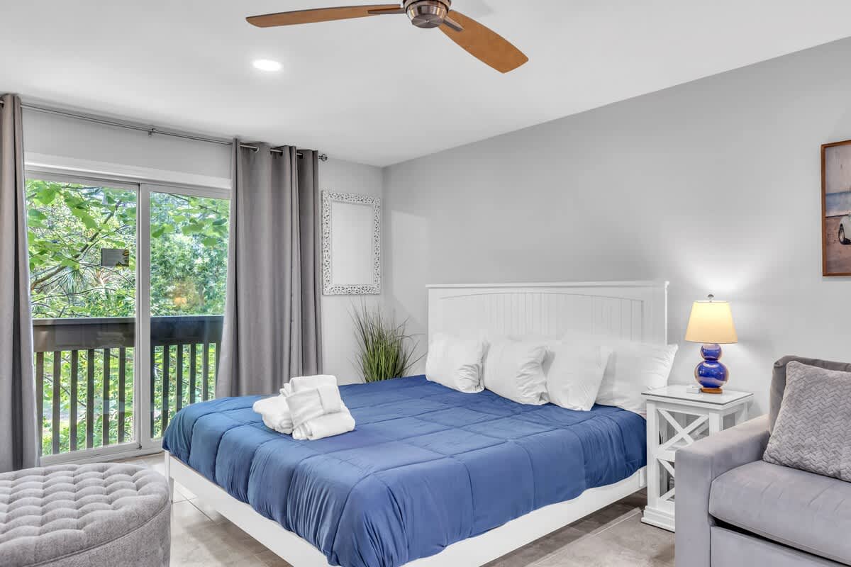 Open Living Space with King Bed